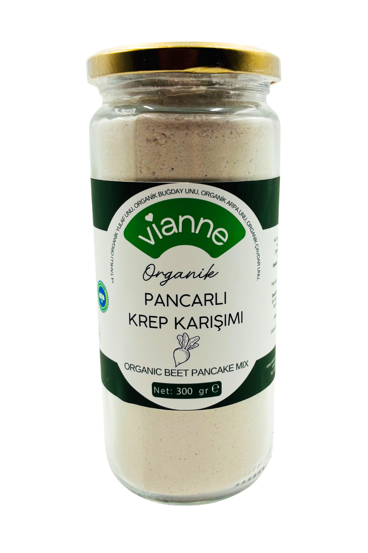 Vianne Organik Bebek Pancarlı Krep Karışımı 300 g +6 Ay