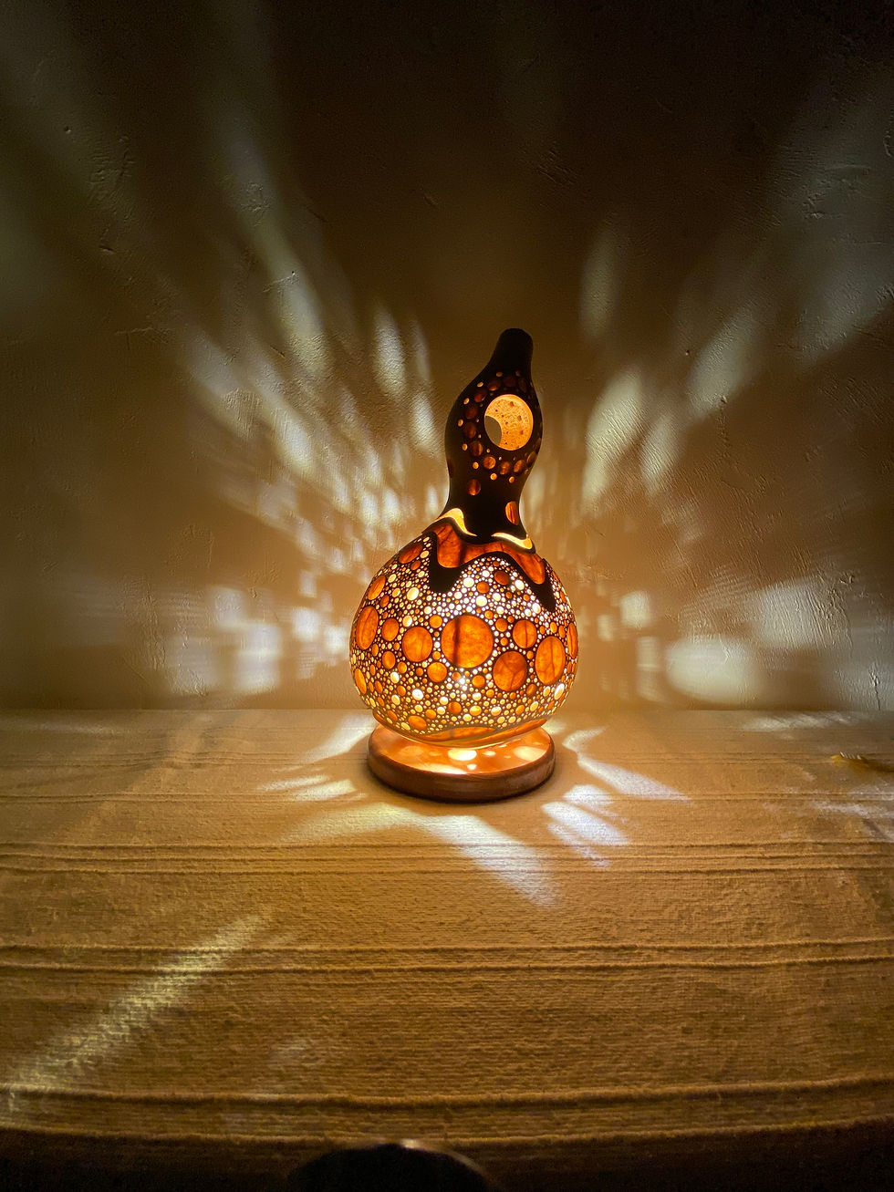 サムネイル： # Gourd lamp　Table lamp＃250904