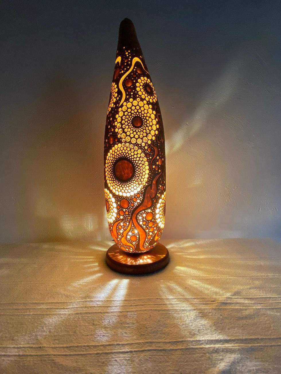 Thumbnail: # Gourd lamp　Table lamp#251110