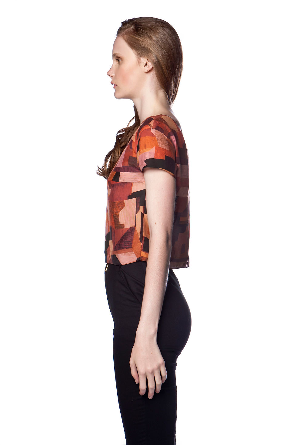 printed silk blouse top swarovski button summer mottobella