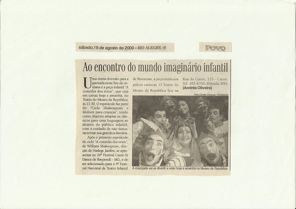 A COMÉDIA DOS ERROS