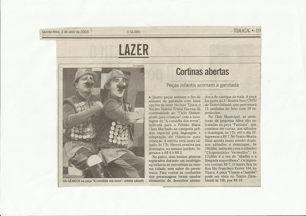 A COMÉDIA DOS ERROS