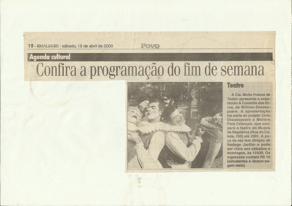 A COMÉDIA DOS ERROS