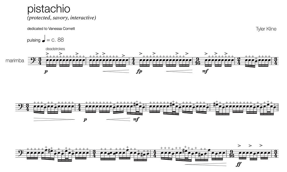 Ten pieces from Orchard (marimba or vibraphone) | Tyler Kline