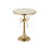 Thumbnail: Toledo Round Gold Metal & Marble Pedestal