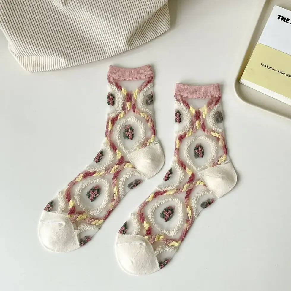 Thumbnail: Fashion Socks For Women Summer Breathable Trendy Casual Socks Cute Fashion Korea