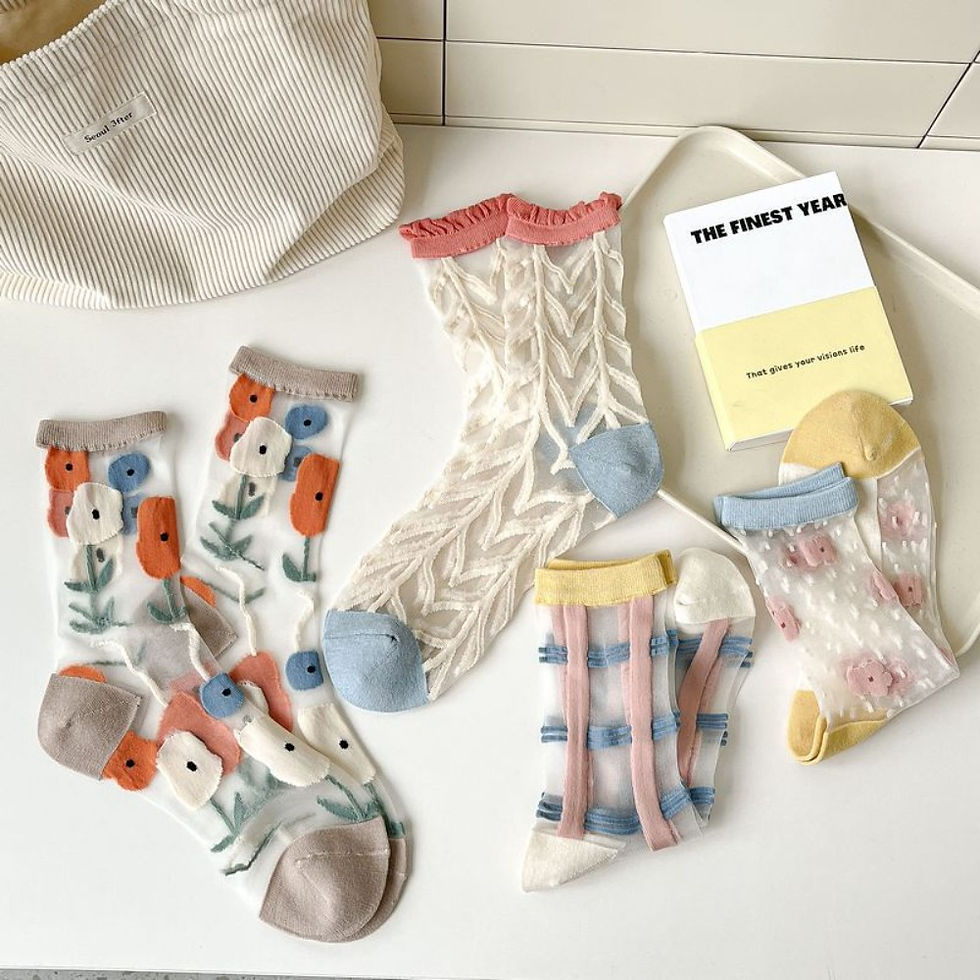 Thumbnail: Fashion Socks For Women Summer Breathable Trendy Casual Socks Cute Fashion Korea