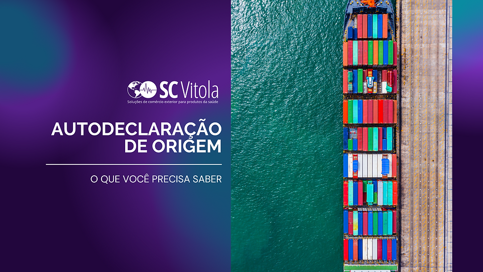 Autodeclaração de origem - Exportação Brasil Mercosul