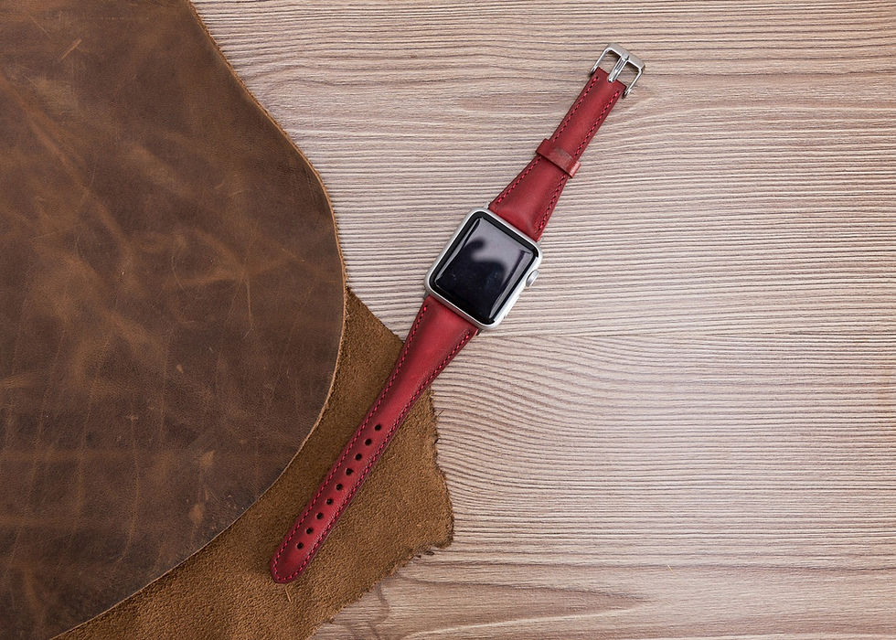 Thumbnail: Handmade Leather Apple Watch Band, iatch strap, iwatch series 7 strap