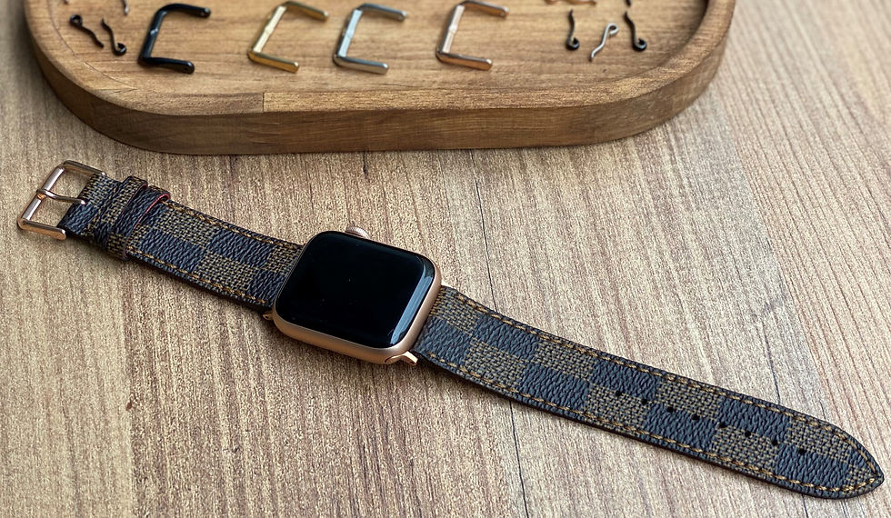 Thumbnail: Handmade Authentic Apple Watch Band All series 8-7-6-5-4-3