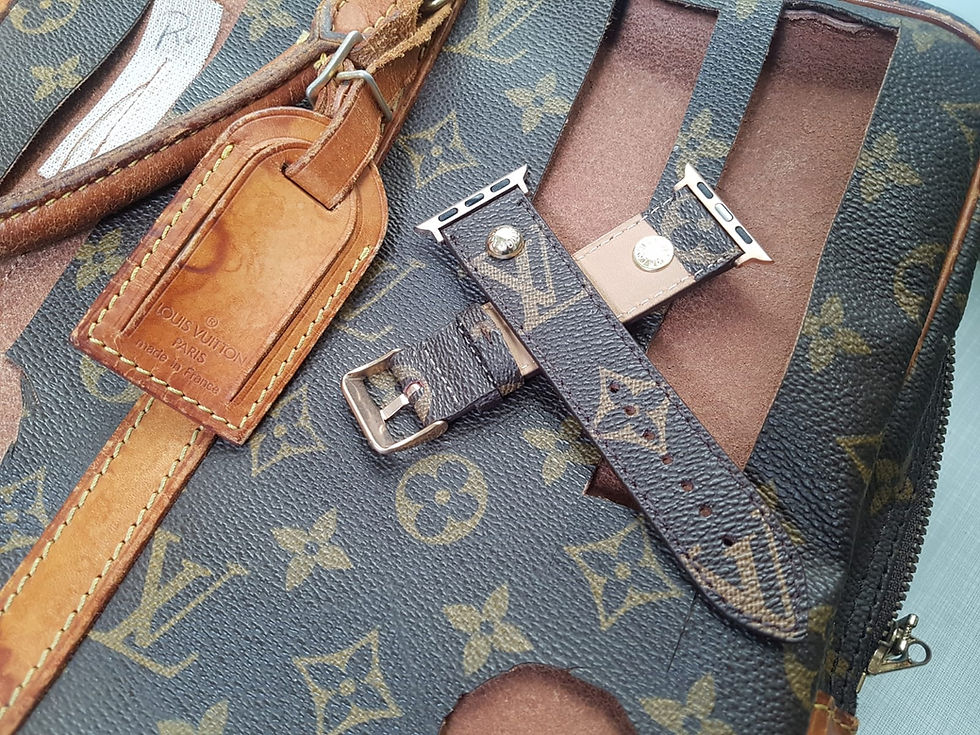 Thumbnail: Handmade Authentic Louis Vuitton Apple Watch Band All series 8-7-6-5-4-3