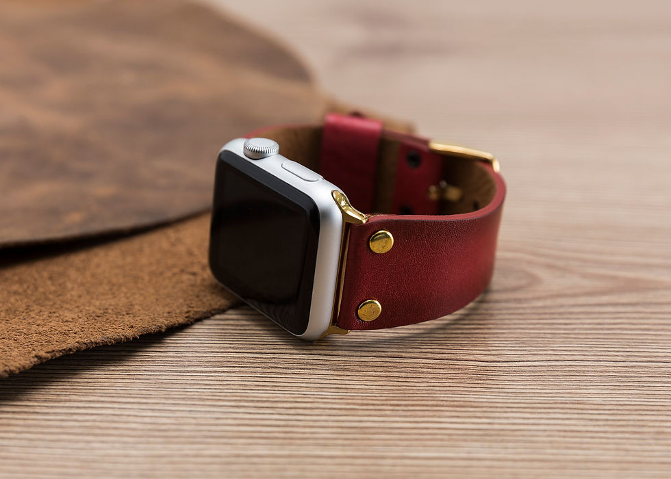 Thumbnail: Handmade Leather Apple Watch Band, iatch strap, iwatch series 7 strap