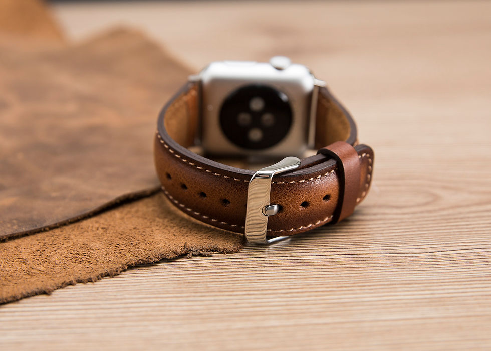 Thumbnail: Handmade Leather Apple Watch Band, iatch strap, iwatch series 7 strap