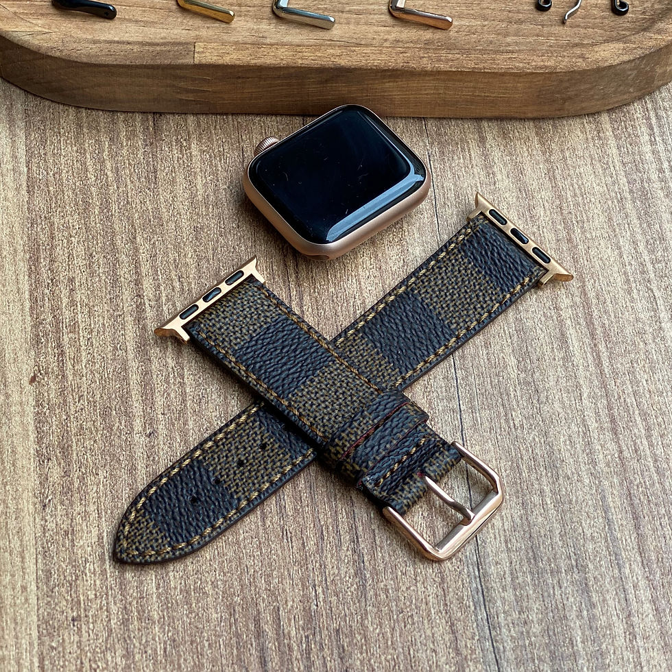 Thumbnail: Handmade Authentic Apple Watch Band All series 8-7-6-5-4-3