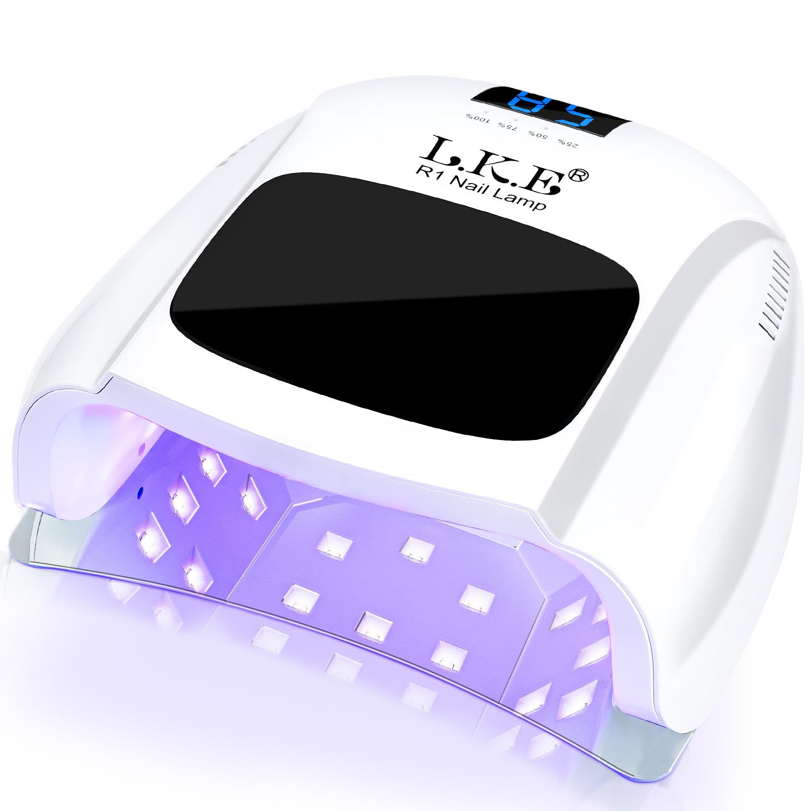Cordless UV Nail Lamp 80W Rechargeable UV Light for Gel Nails with Metallic Refl