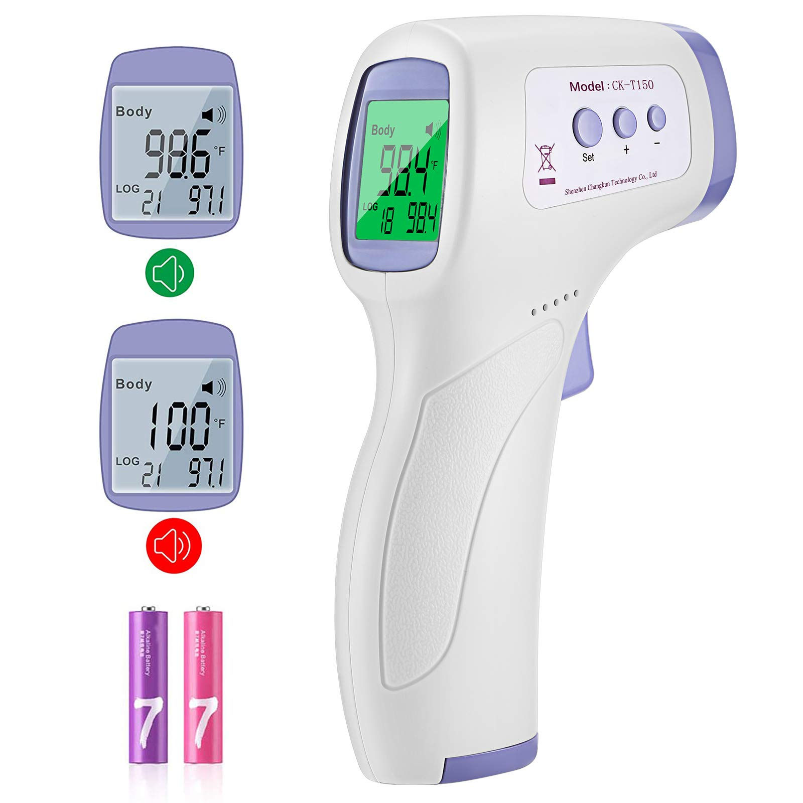Handheld Non-Contact Thermometer Digital Forehead Thermometer with LCD Display f