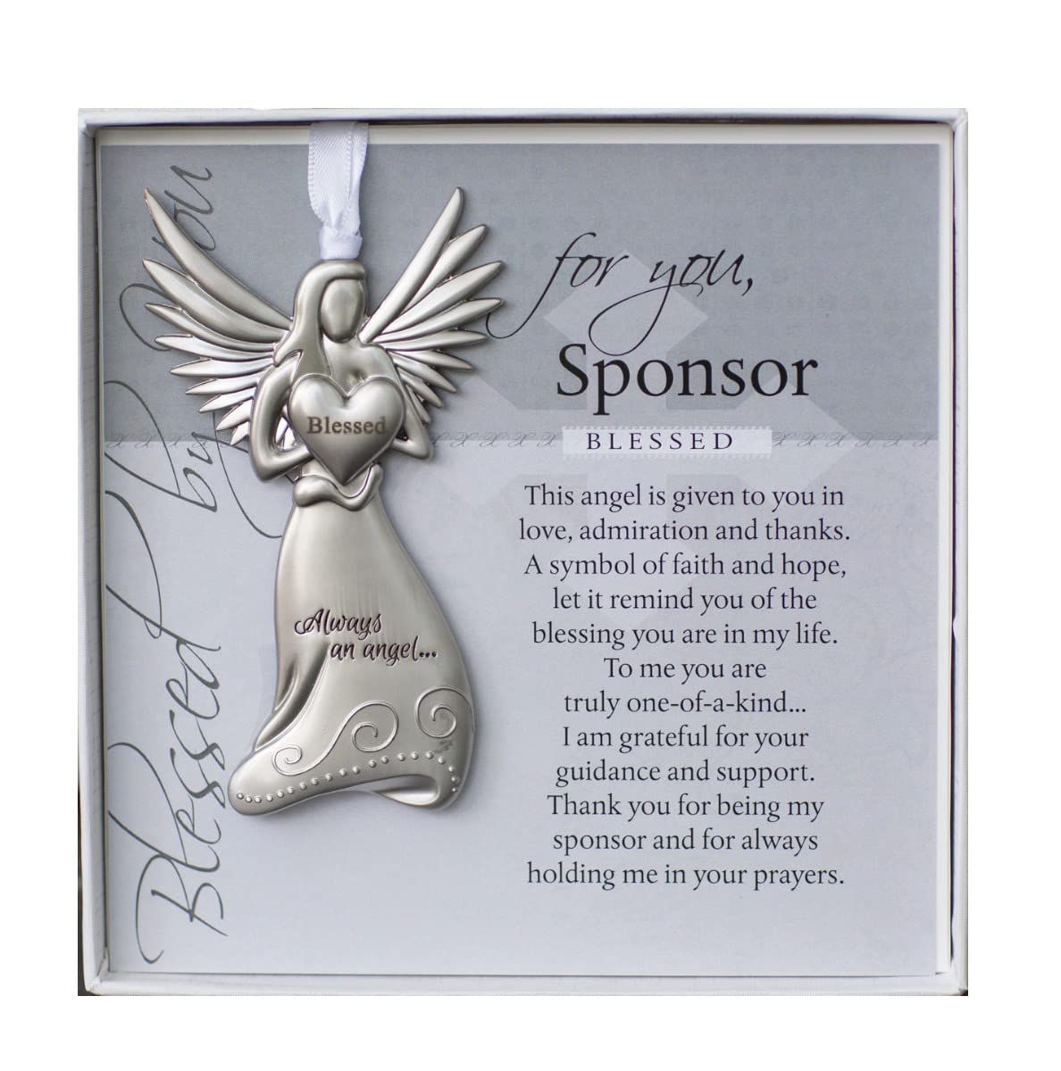 Gift for Sponsor- Beautiful Blessed Angel with Touching Sentiment/Sponsor Apprec