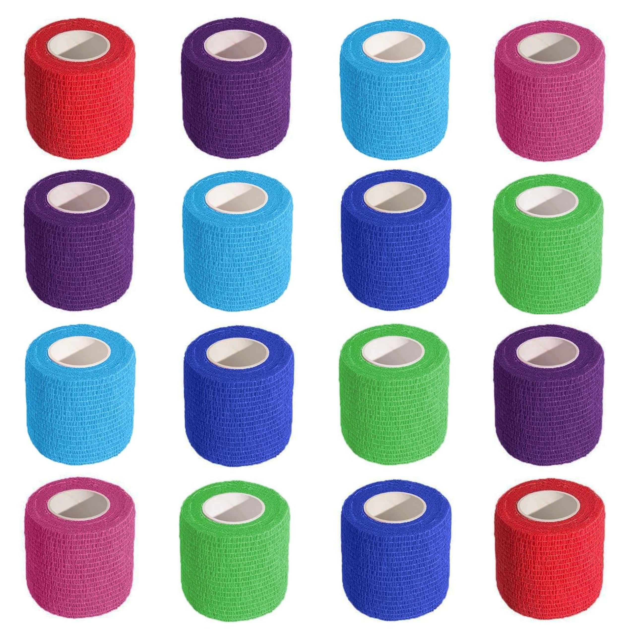 MED PRIDE Self Adhesive 3x 5 Yards Bandage Wrap (16 Rolls) - Athletic Flex Tape