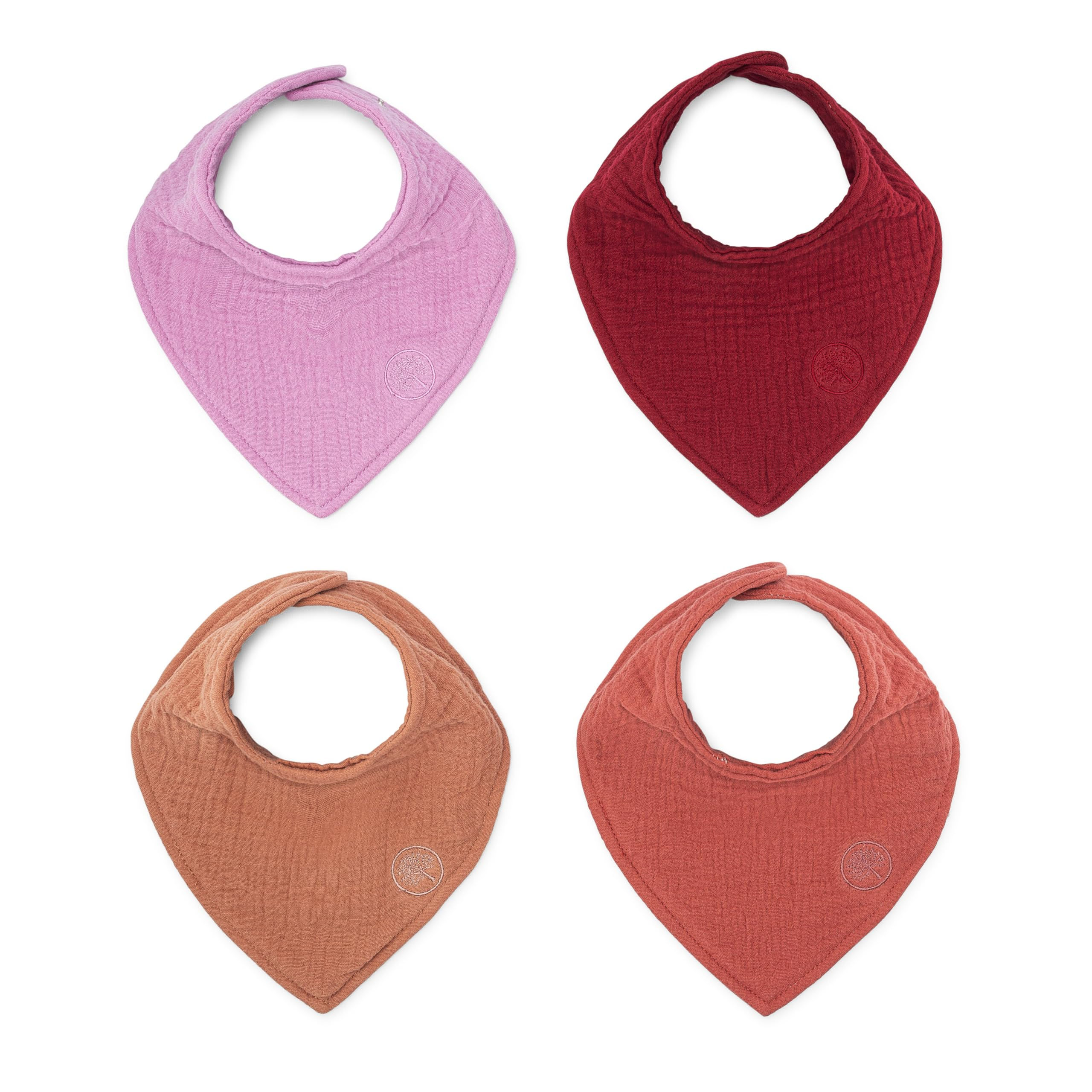 Parker Baby Co. Muslin Bandana Drool Bibs | 100% Soft Muslin Cotton Absorbent &