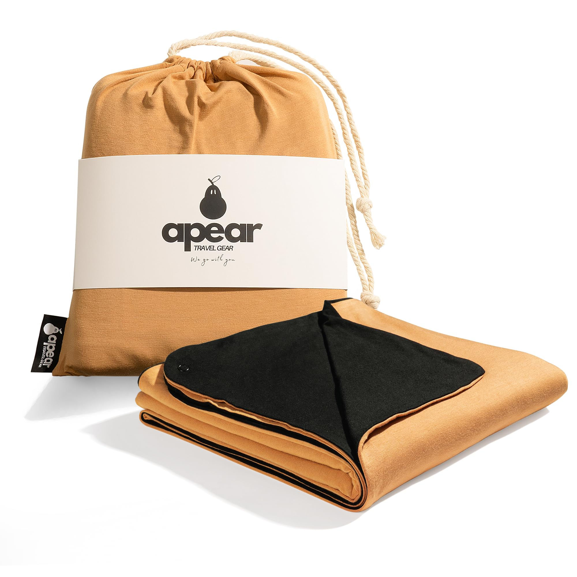 16-in-1 Compact Travel Blanket with Bag – Reversible Soft Bamboo Airplane Blanke