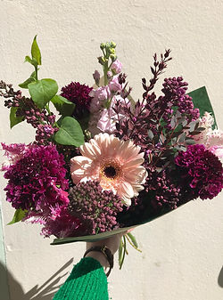 Bouquet ton violet, rose