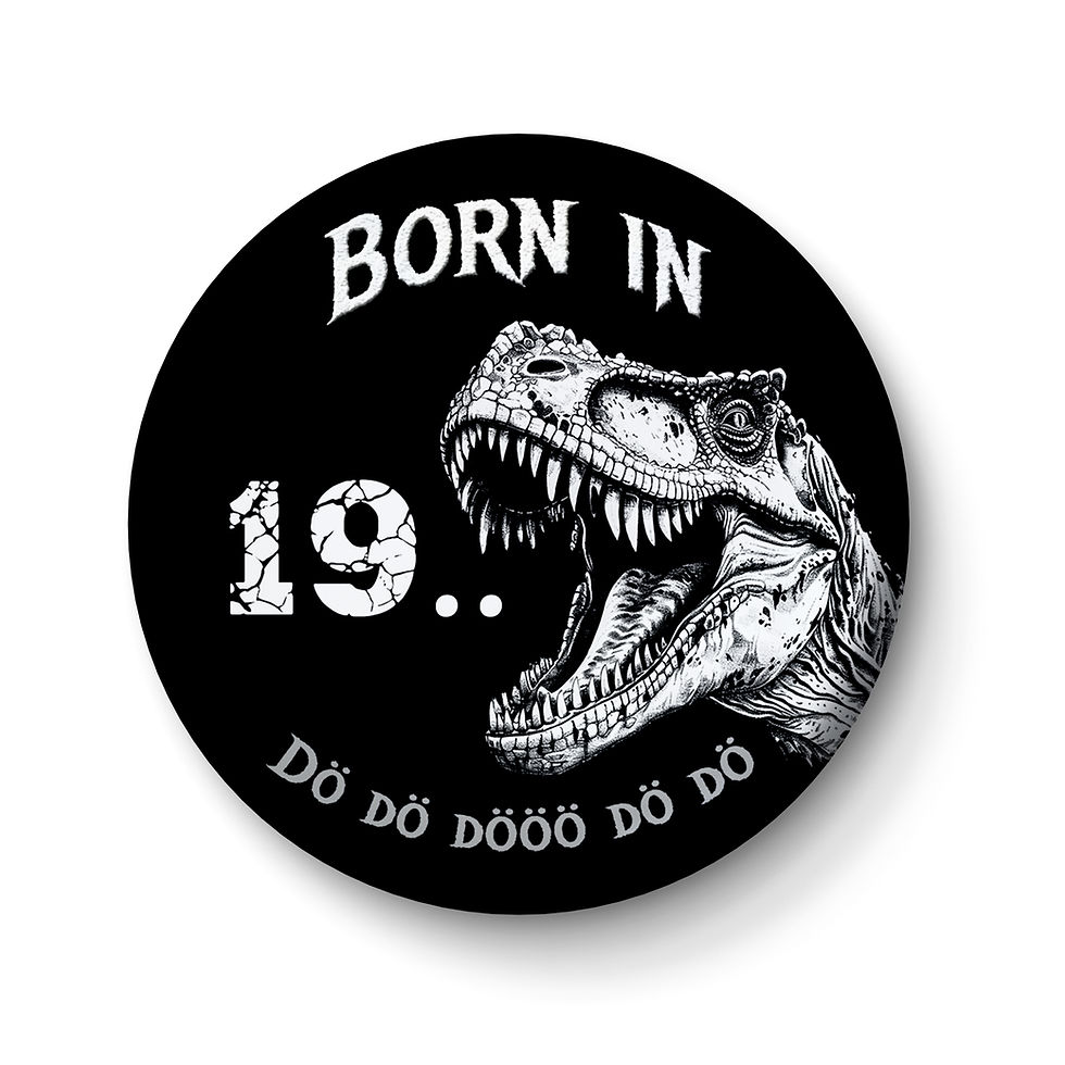 Miniaturbild: Witziger Dinosaurier Born in 19... Button 37 mm