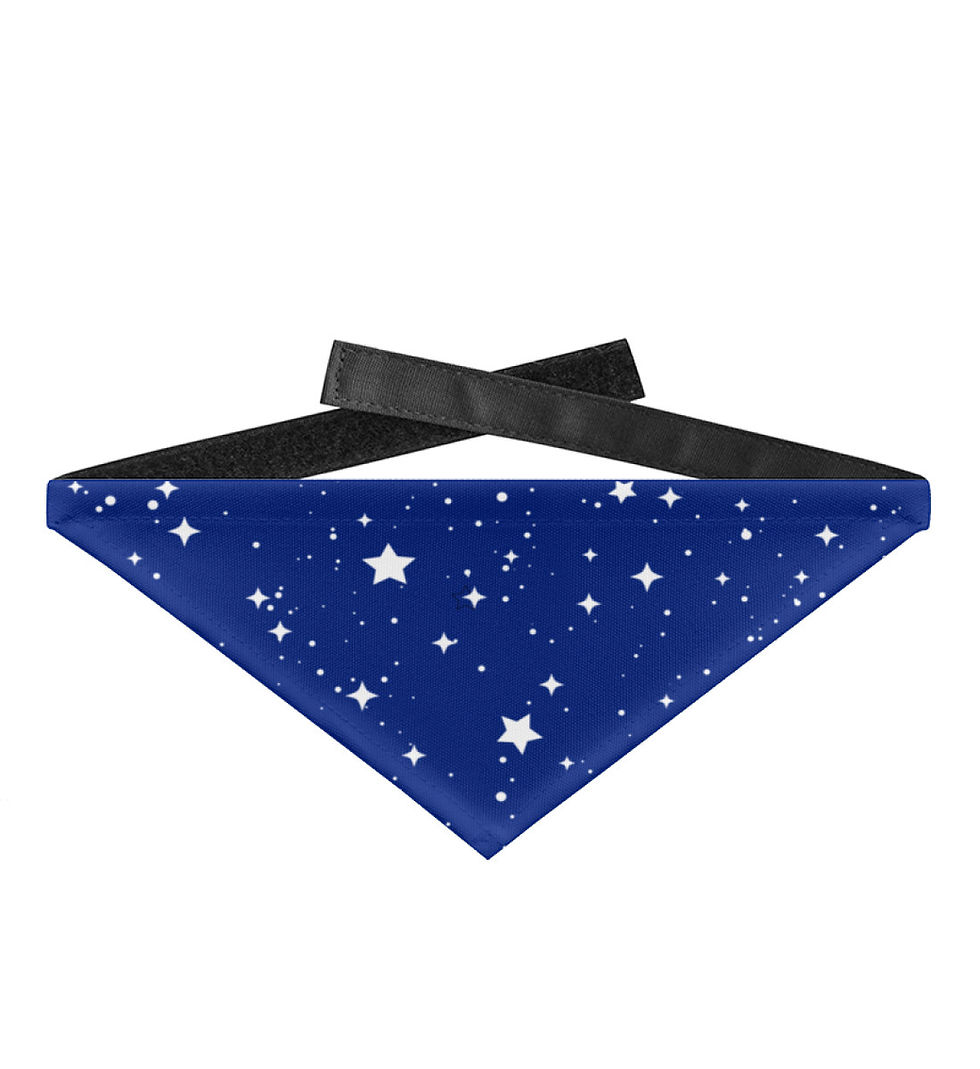 Miniaturbild: Gothic Sterne Hunde Halstuch  mit Klettverschluss , S - L