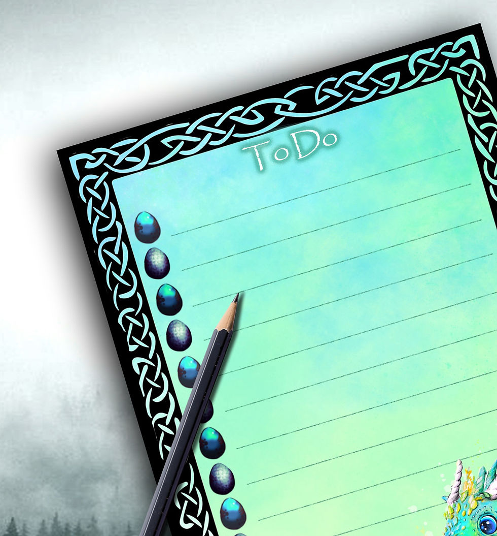 Thumbnail: Green Dragons A6 Notizblock, To-Do-Liste