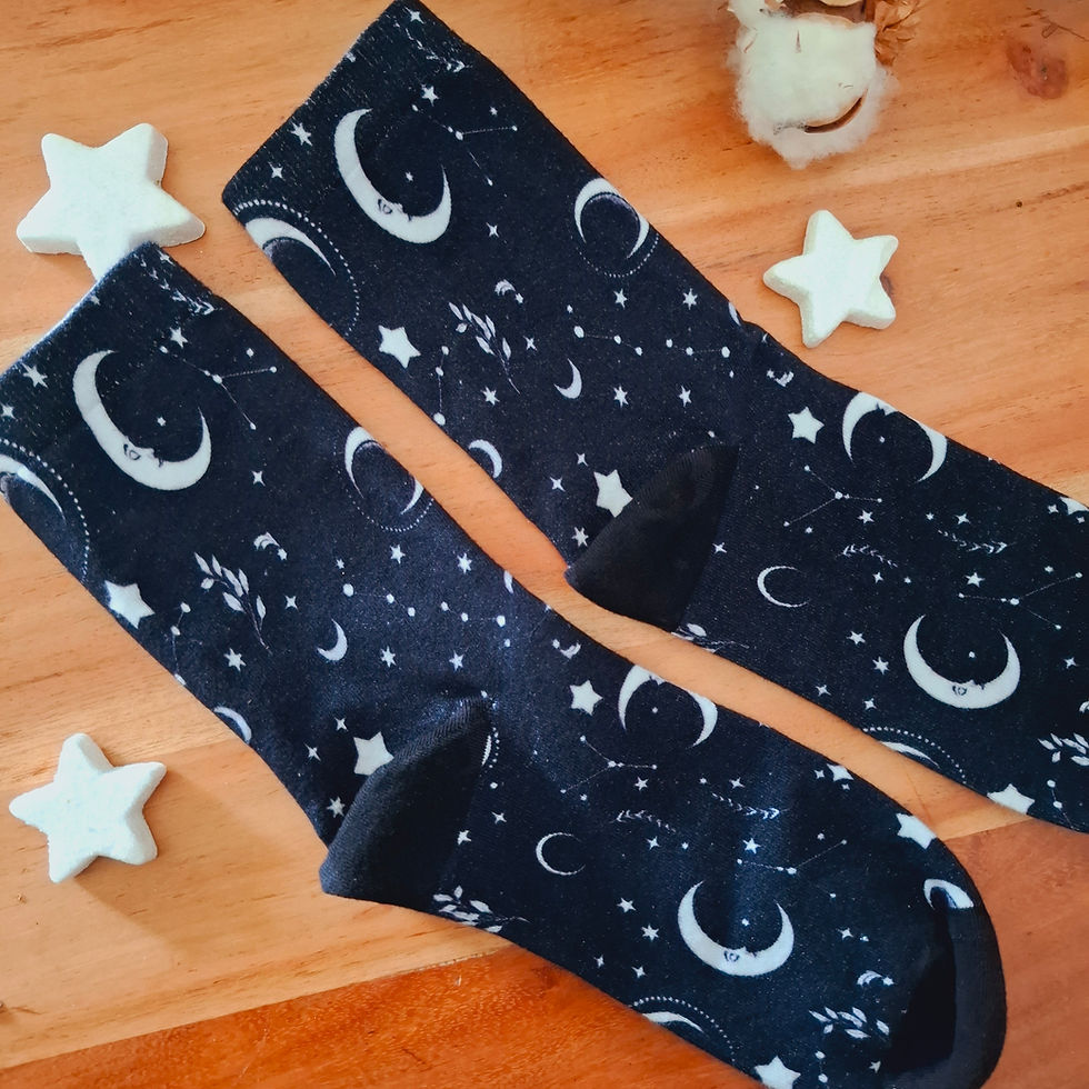 Thumbnail: Moon and Stars Socken - Onesize 36 -41