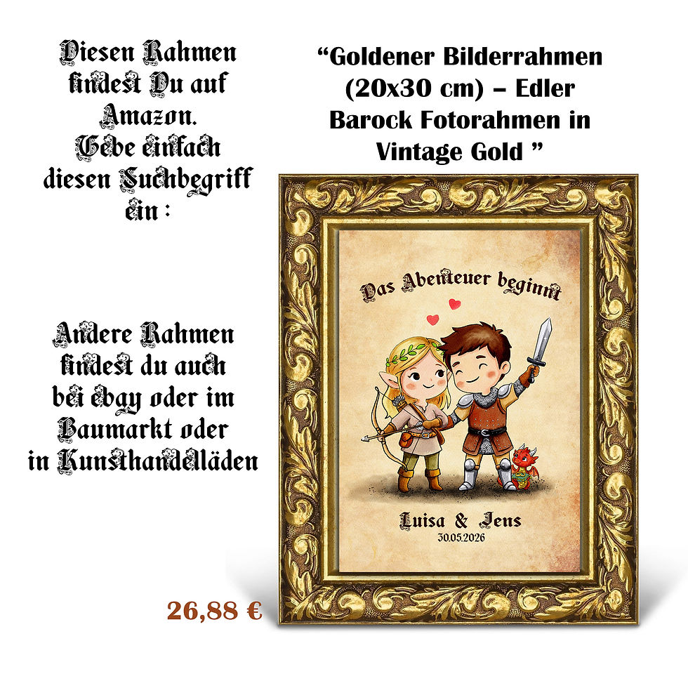 Thumbnail: Hochzeitsgeschenk für Rollenspieler personalisiert mit Namen Chibi Poster