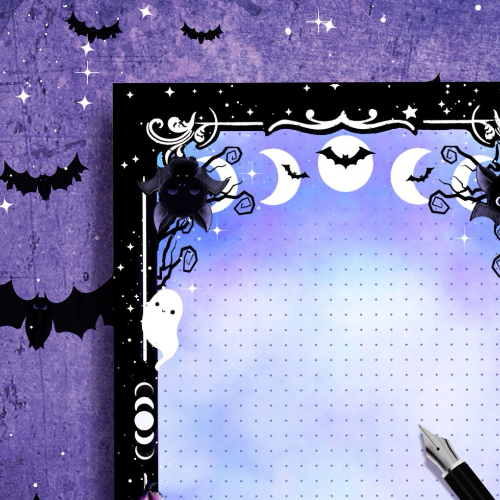 Thumbnail: Boos and Bats, Fledermaus und Geister A5 Notizblock