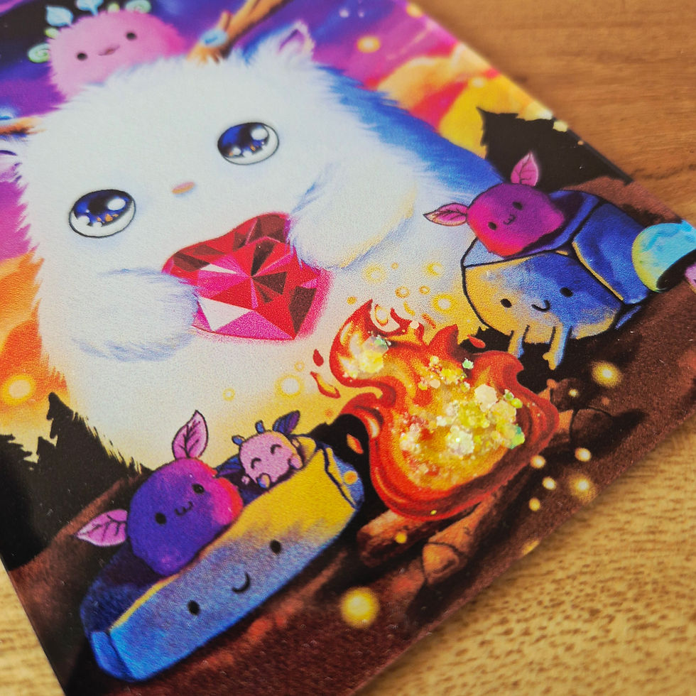 Thumbnail: Süsse Waldgeister Acrylglasbild Print mit Holoeffekt 10 x 15 cm