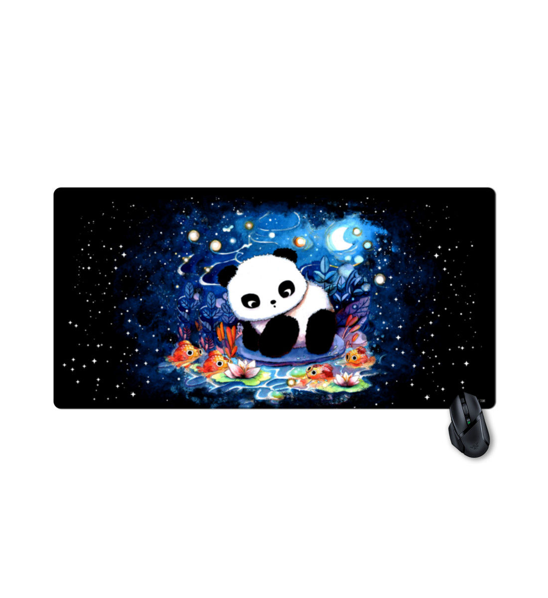 Panda am Koi Teich XXL - Gaming Mousepad Large