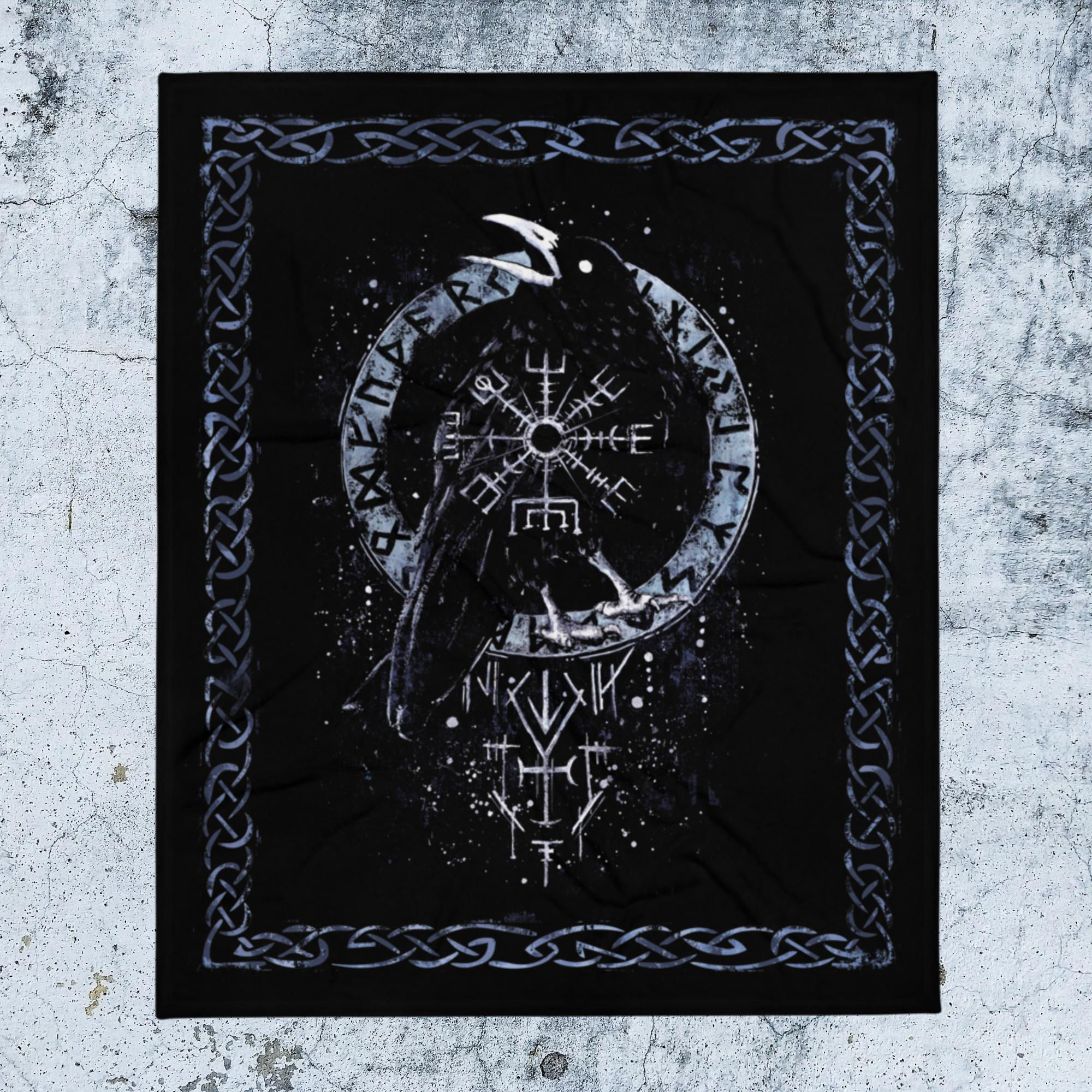 Viking Krähe Kuscheldecke