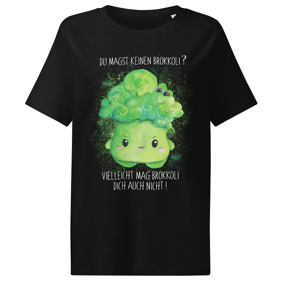 Thumbnail: Damen Bio Shirt Du magst keinen Brokkoli ? Witziges Shirt Girly