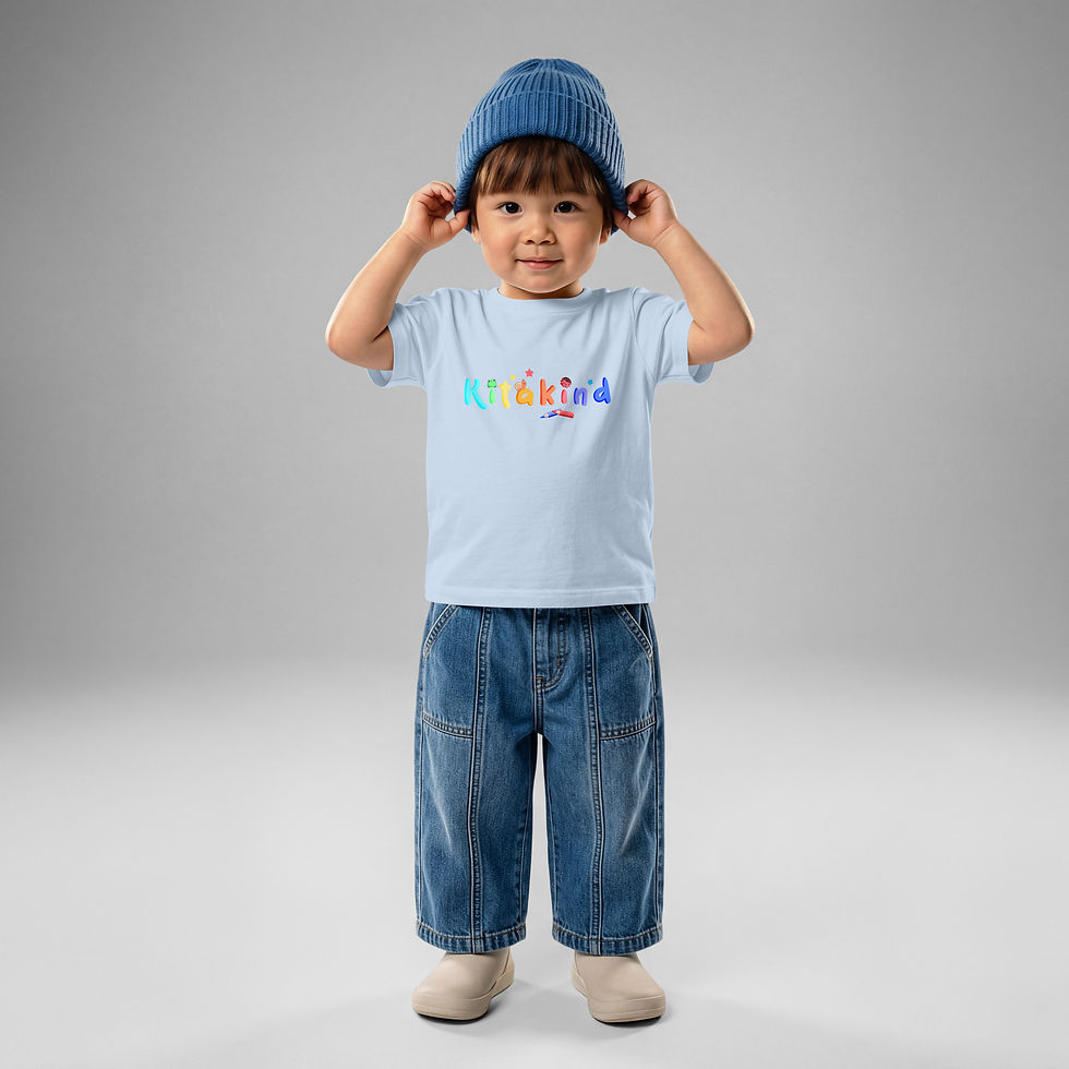 Thumbnail: Kitakind Baby T-shirt für 6 Monate - 2 Jahre Kindergarten Kinder aus Baumwolle  