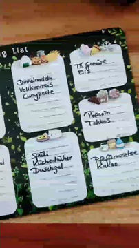 Thumbnail: VEGAN VEGETARISCHE Shopping List Whiteboard Magnetschild, DIN A4