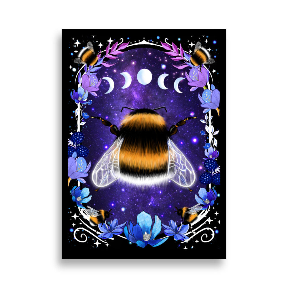 Hummel bummel Gothic Poster mit Mondphasen A4, A3, 50 x70 , A2