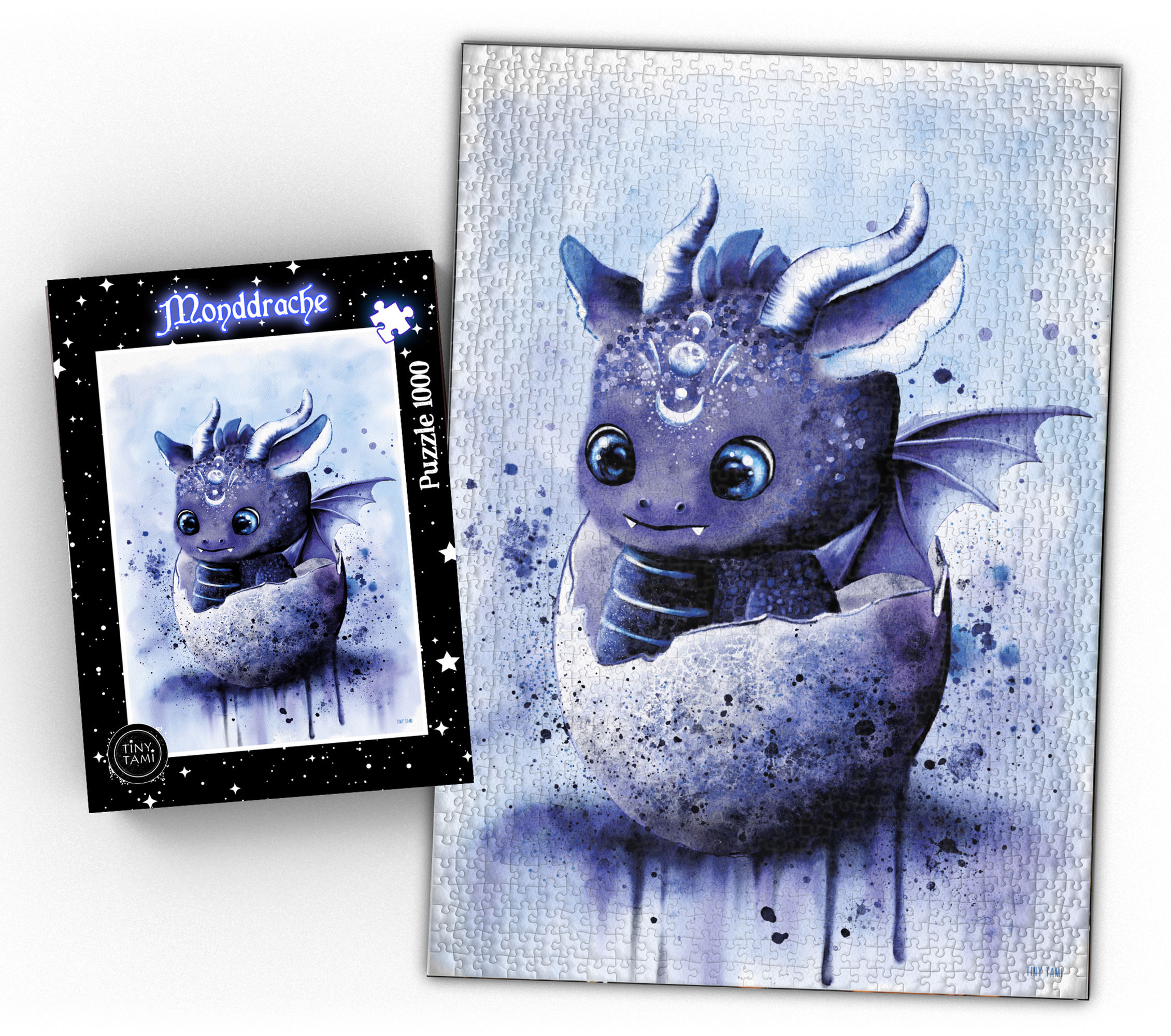 Süsser Monddrache im Drachenei Puzzle 1000 Teile