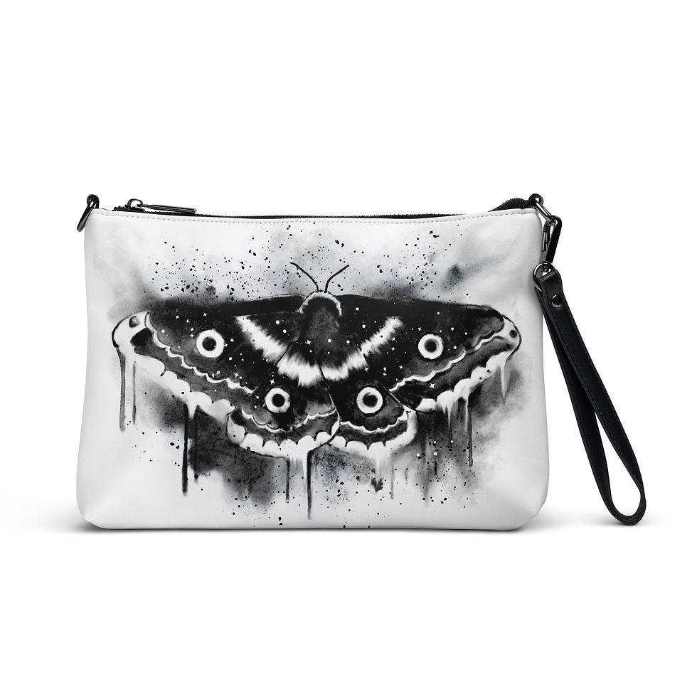 Aquarell Motte Umhängetasche oder Kosmetiktasche, Handtasche