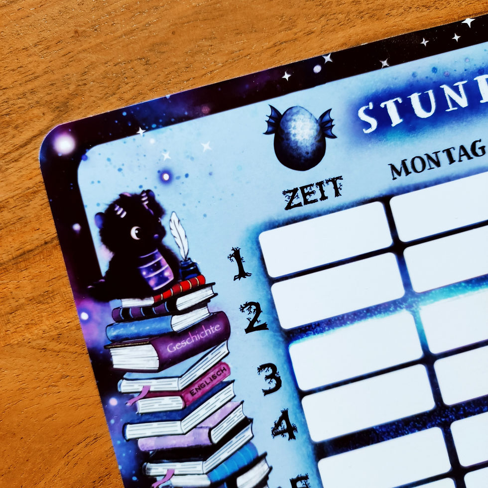 Thumbnail: Drachen Stundenplan Magnetschild, DIN A4 Whiteboard