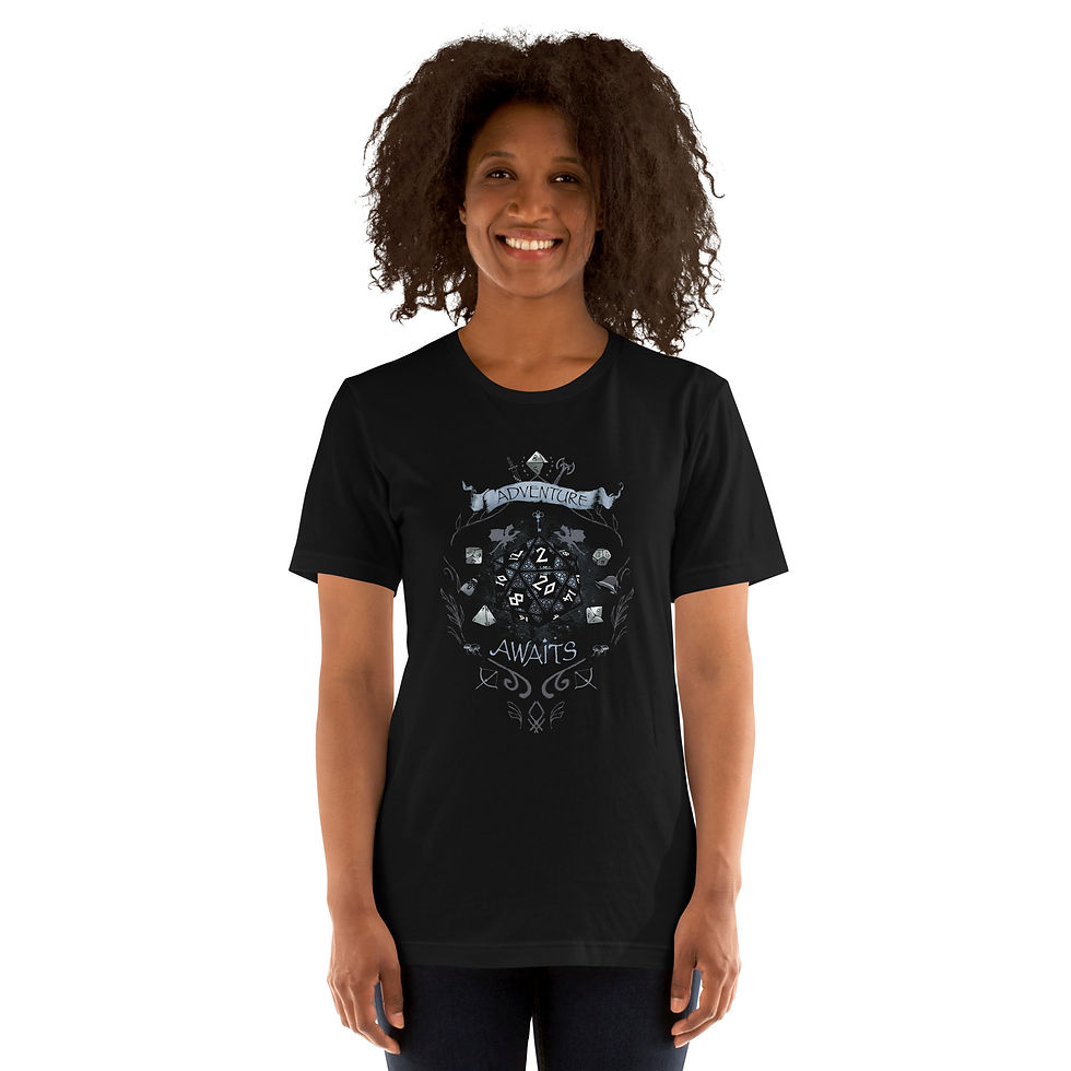 Thumbnail: Rollenspiel Unisex t-shirt Adventure Awaits - grau, Dungeons and Dragons