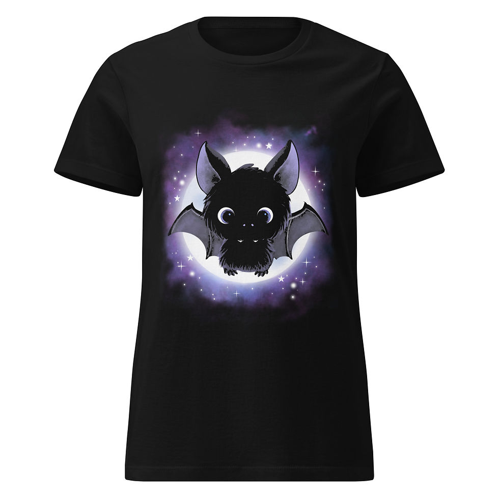 Thumbnail: Süsses Lucius Fledermaus Damenshirt tailliert Girlyshirt