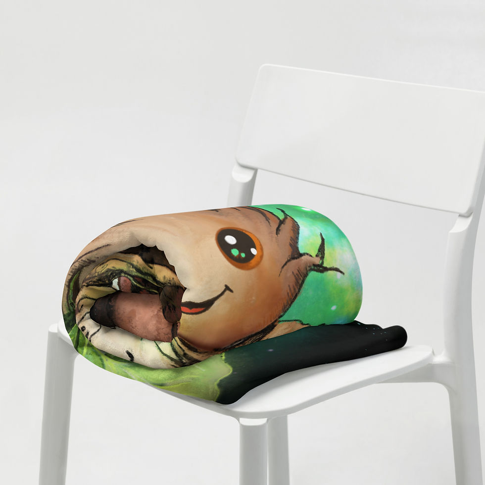 Thumbnail: Süsse Alraune Tagesdecke Kuscheldecke 150 cm gross , weiche Decke