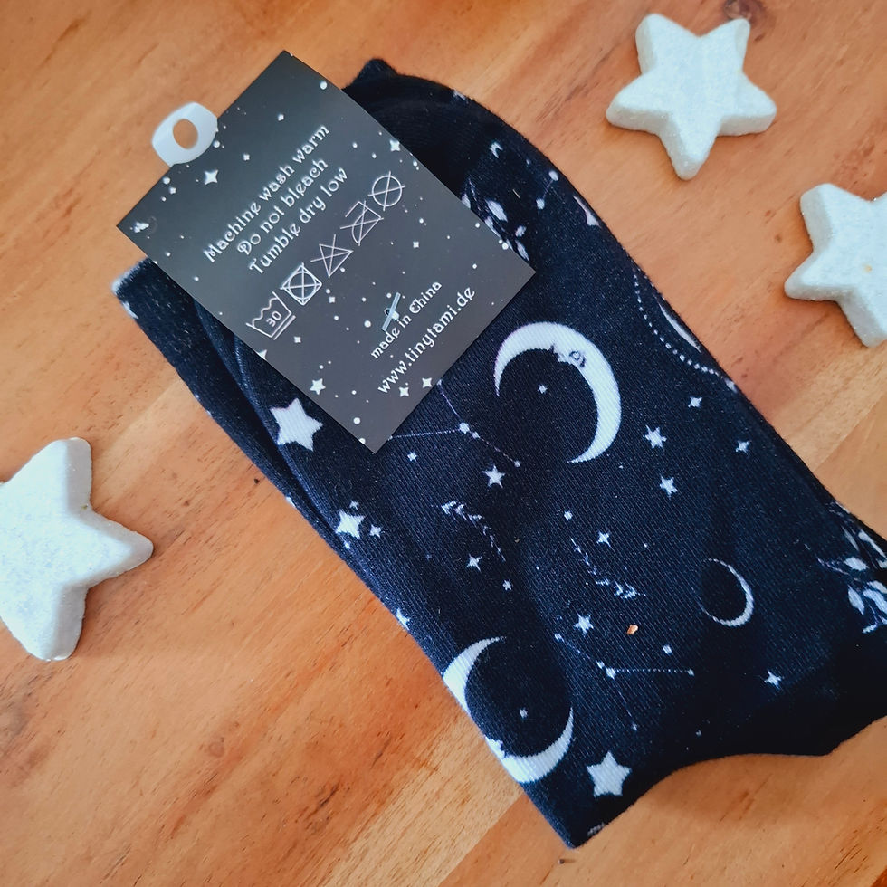 Thumbnail: Moon and Stars Socken - Onesize 36 -41