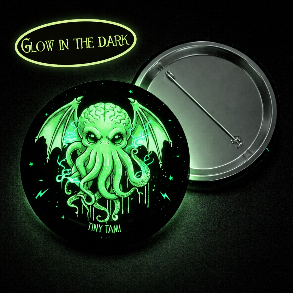 Cthulhu Button - Glow in the dark