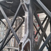 Magnetic Particle Inspection (MPI) on large steel brackets