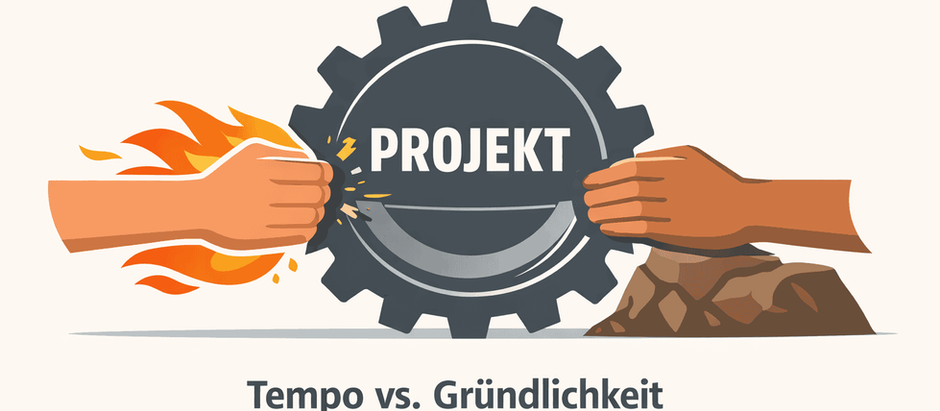 Tempo versus Gründlichkeit in einem Projekt