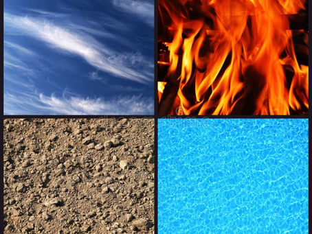 Die vier Elemente, Erde, Feuer, Luft und Wasser