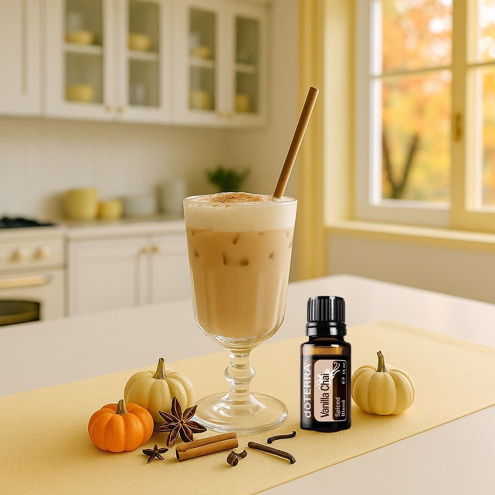 Latte Macchiato mit doTERRA Vanilla Chai Öl – Herbststimmung